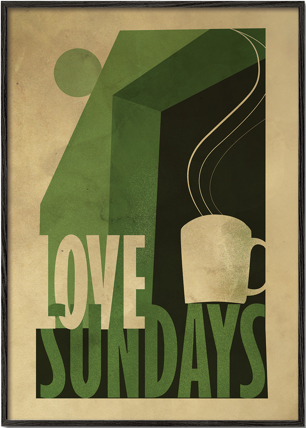 Obraz do kuchyně Love Sundays s dýmajícím šálkem