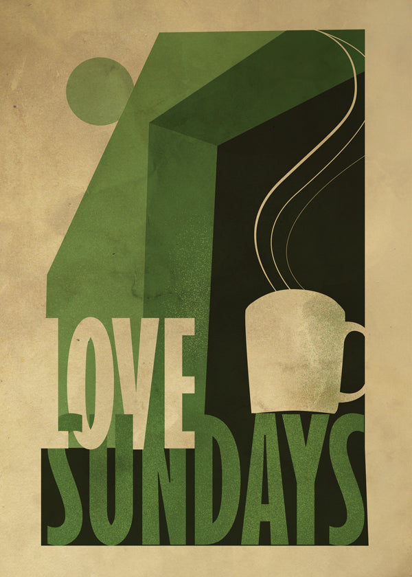 Obraz do kuchyně Love Sundays s dýmajícím šálkem