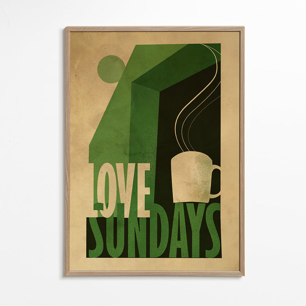 Obraz do kuchyně Love Sundays s dýmajícím šálkem