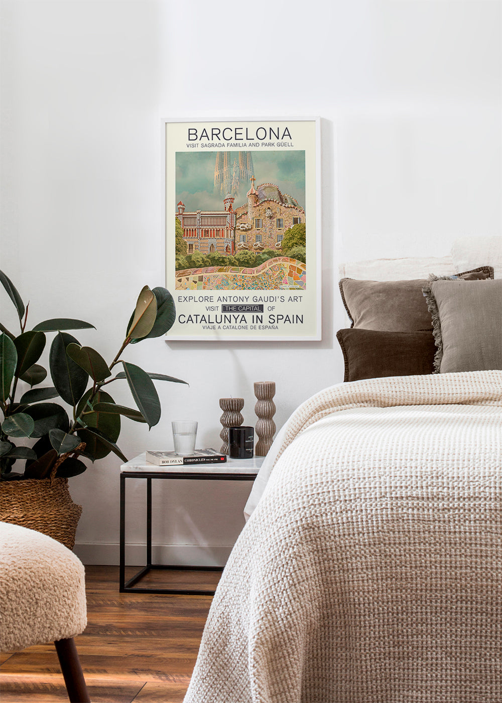 Plakát Barcelona ve stylu Gaudí
