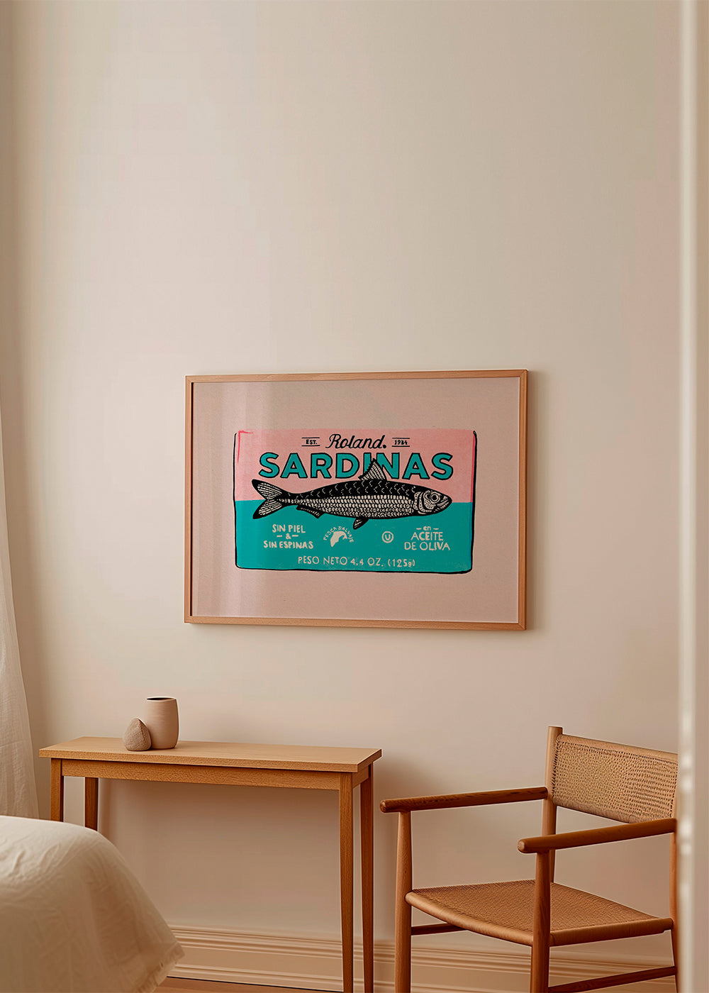 Obraz do kuchyně Sardinky retro etiketa