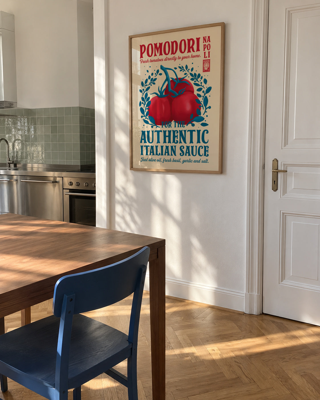 Pomodori Kitchen print - Framed poster in an interior