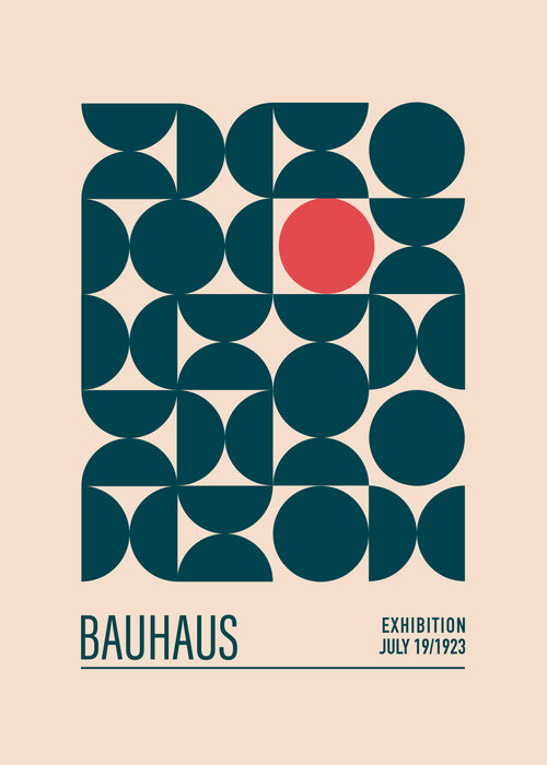 Bauhaus Mavi Kureler - Unframed art print