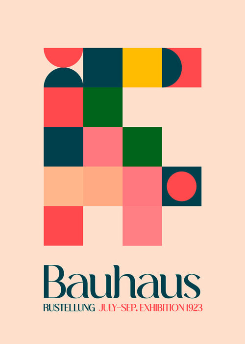 Vintage plakát Bauhaus geometrie 1923