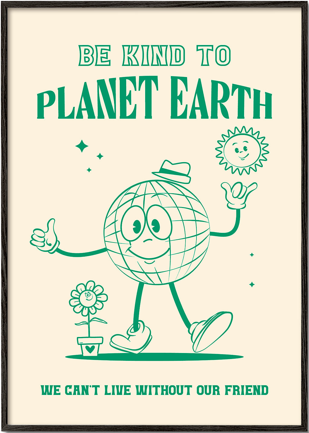 Ilustrace planety s ekologickým poselstvím