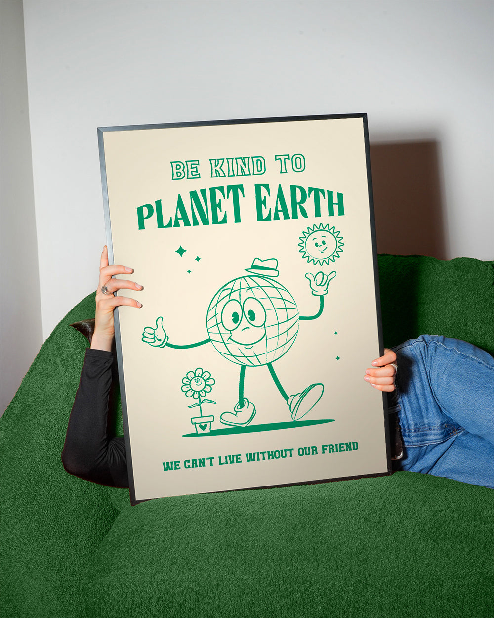 Ilustrace planety s ekologickým poselstvím