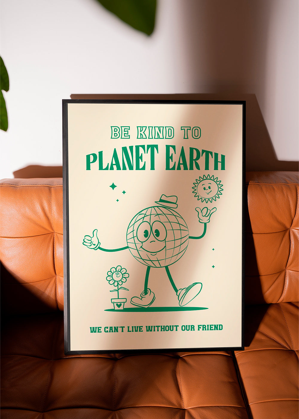 Ilustrace planety s ekologickým poselstvím