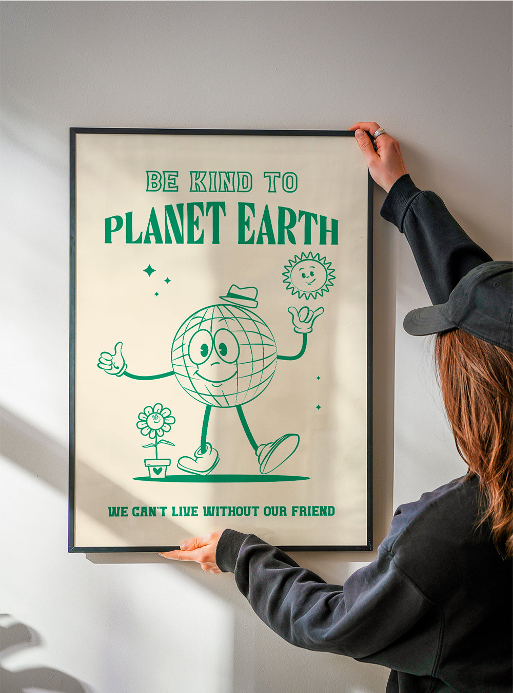 Ilustrace planety s ekologickým poselstvím