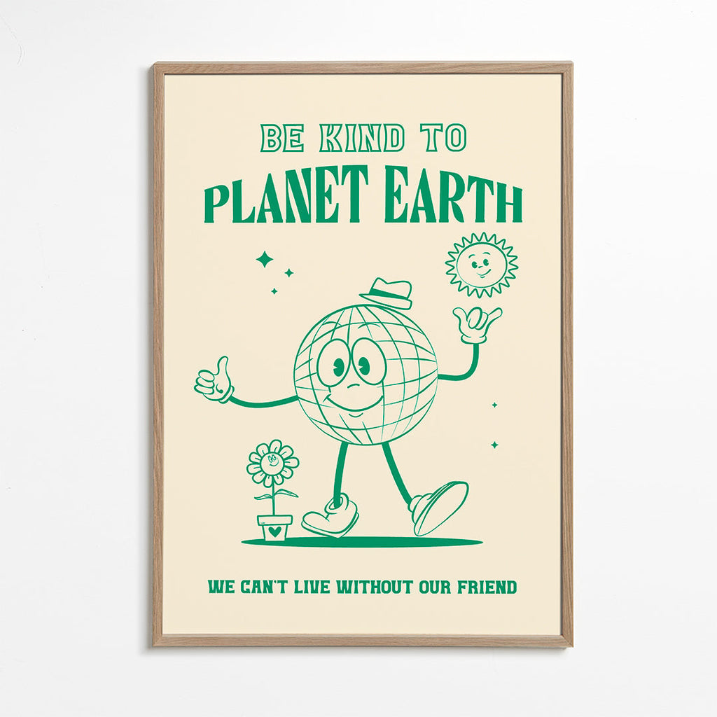 Ilustrace planety s ekologickým poselstvím