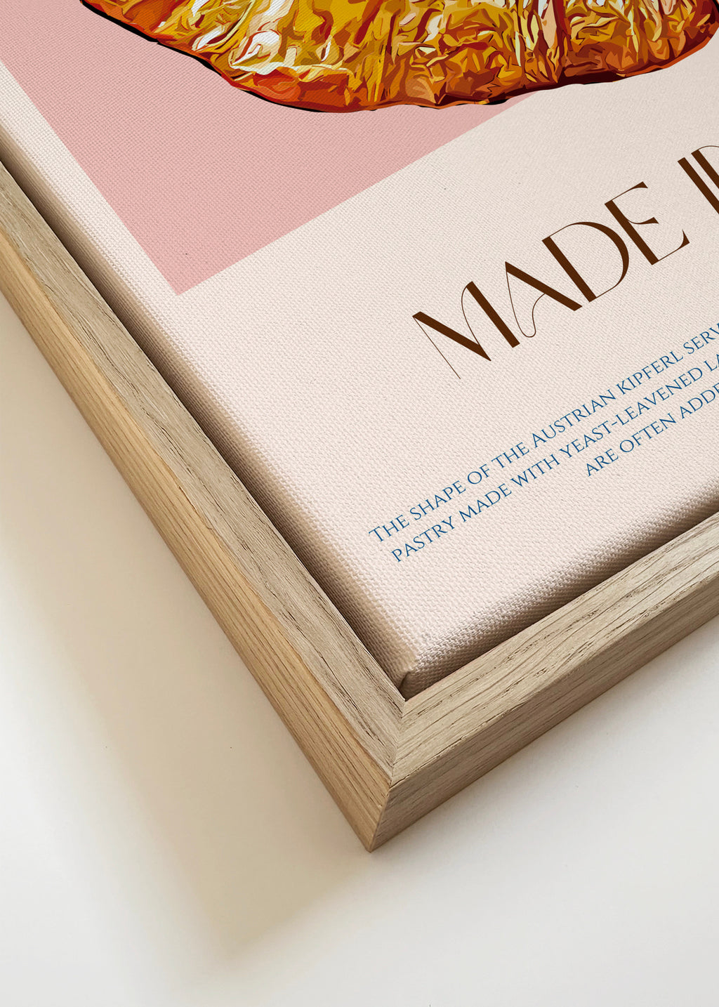 Croissant Print - Framed canvas detail