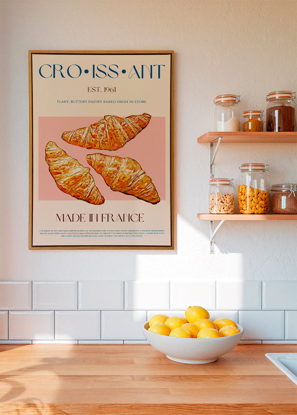 Obraz do kuchyně Croissant ilustrace