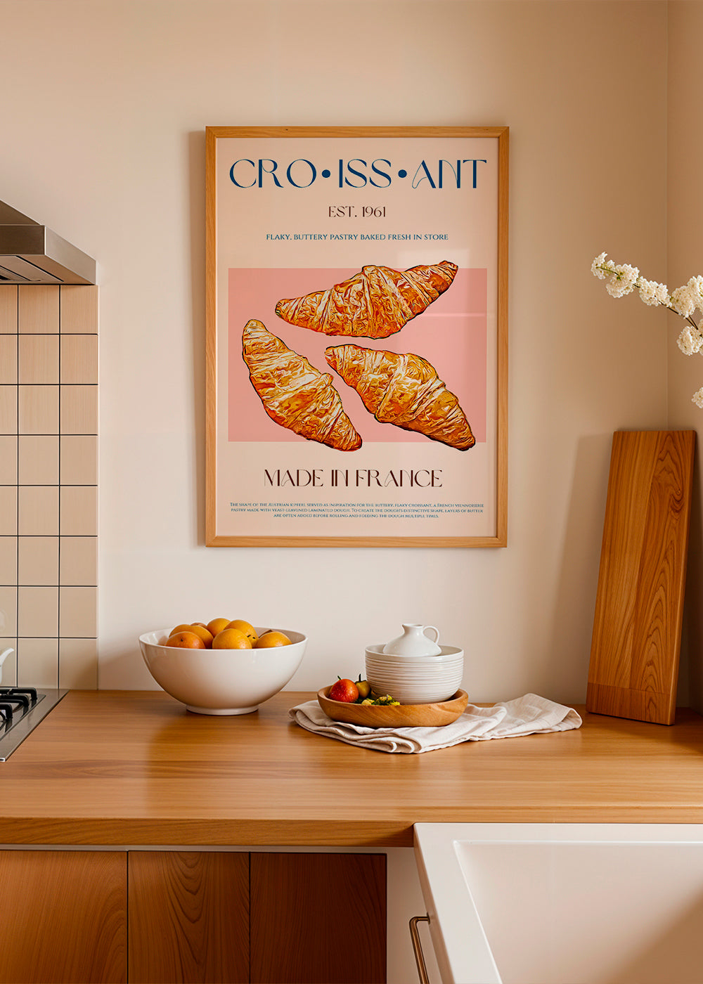 Obraz do kuchyně Croissant ilustrace