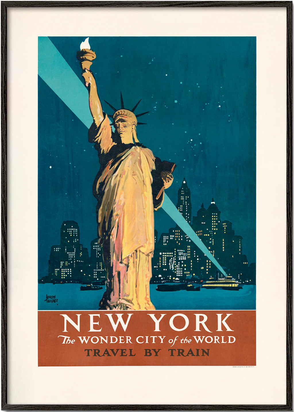 Cestovatelský plakát New York v retro stylu