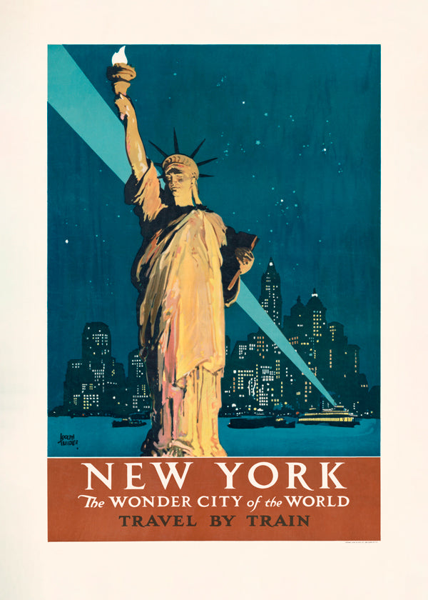 Cestovatelský plakát New York v retro stylu