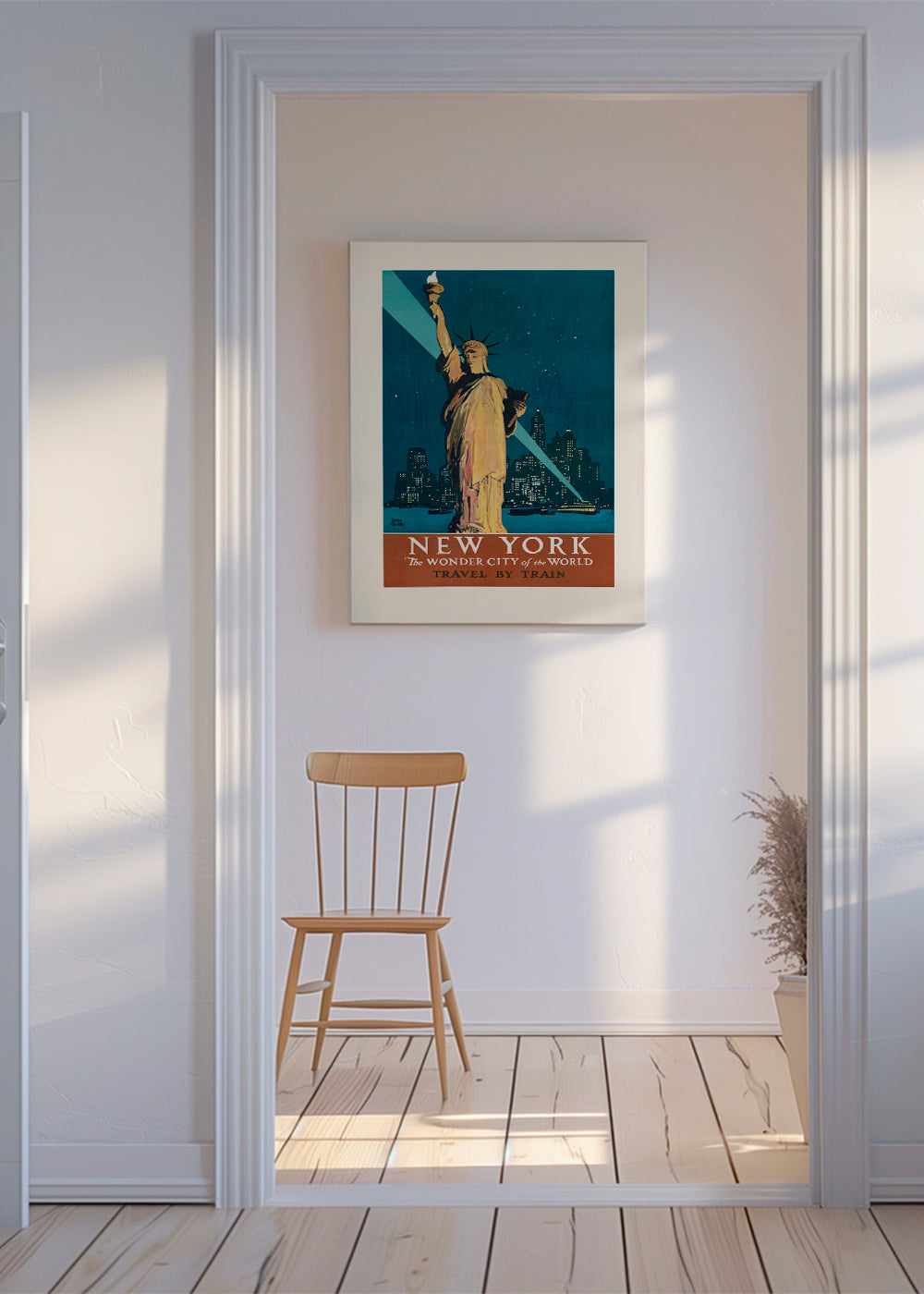 Cestovatelský plakát New York v retro stylu