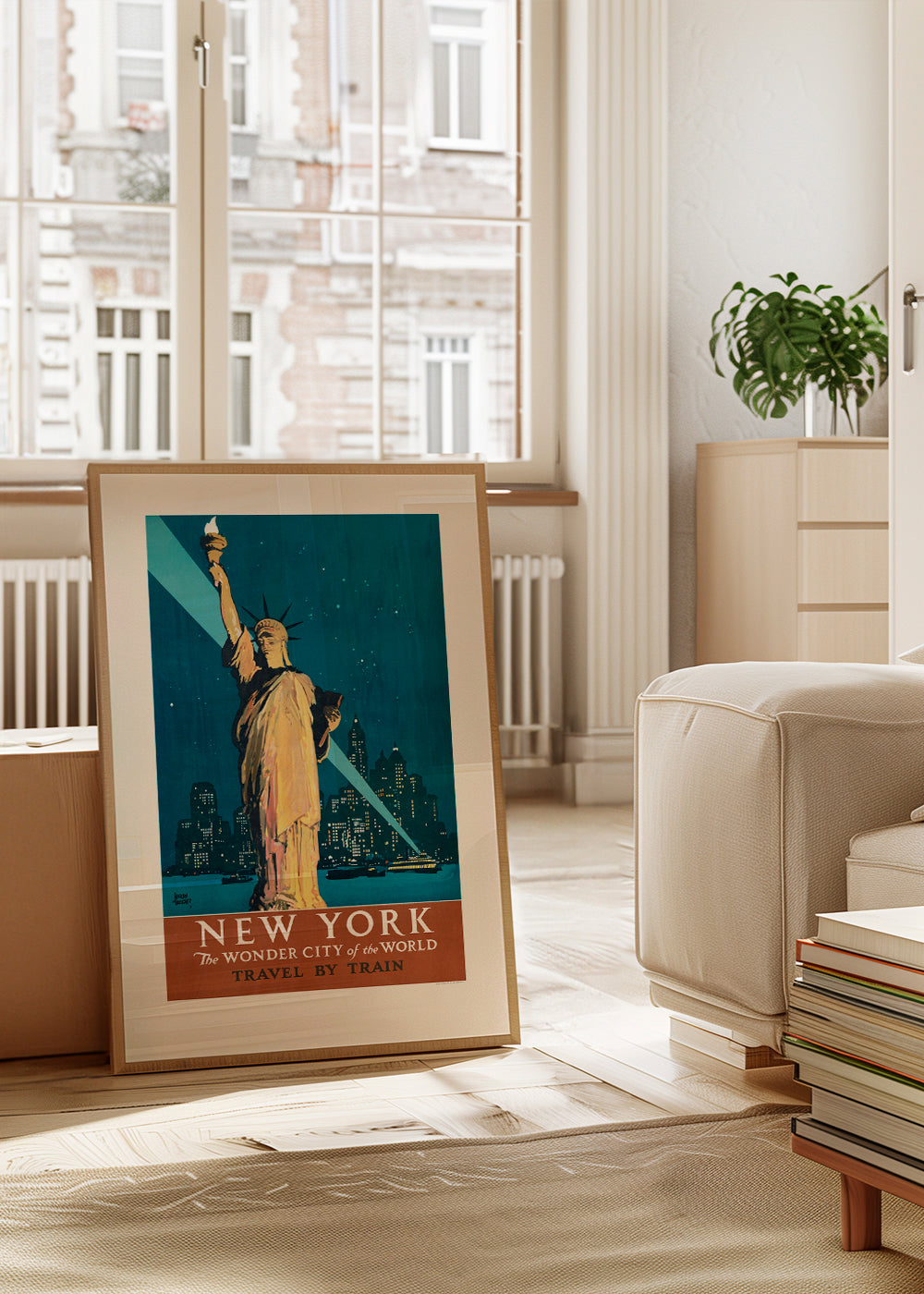 Cestovatelský plakát New York v retro stylu