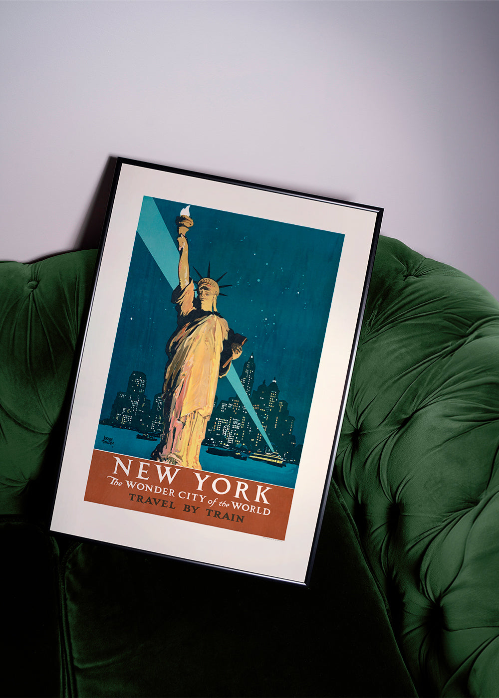 Cestovatelský plakát New York v retro stylu