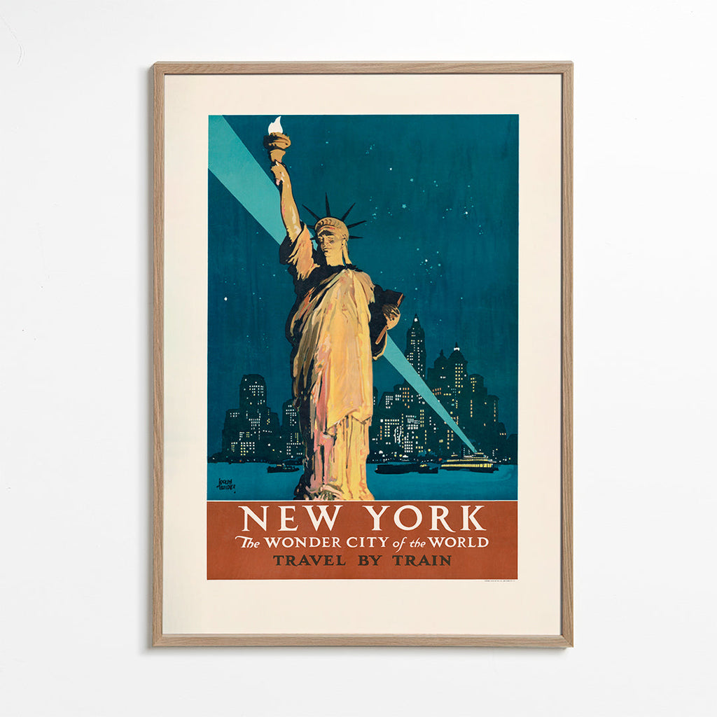 Cestovatelský plakát New York v retro stylu