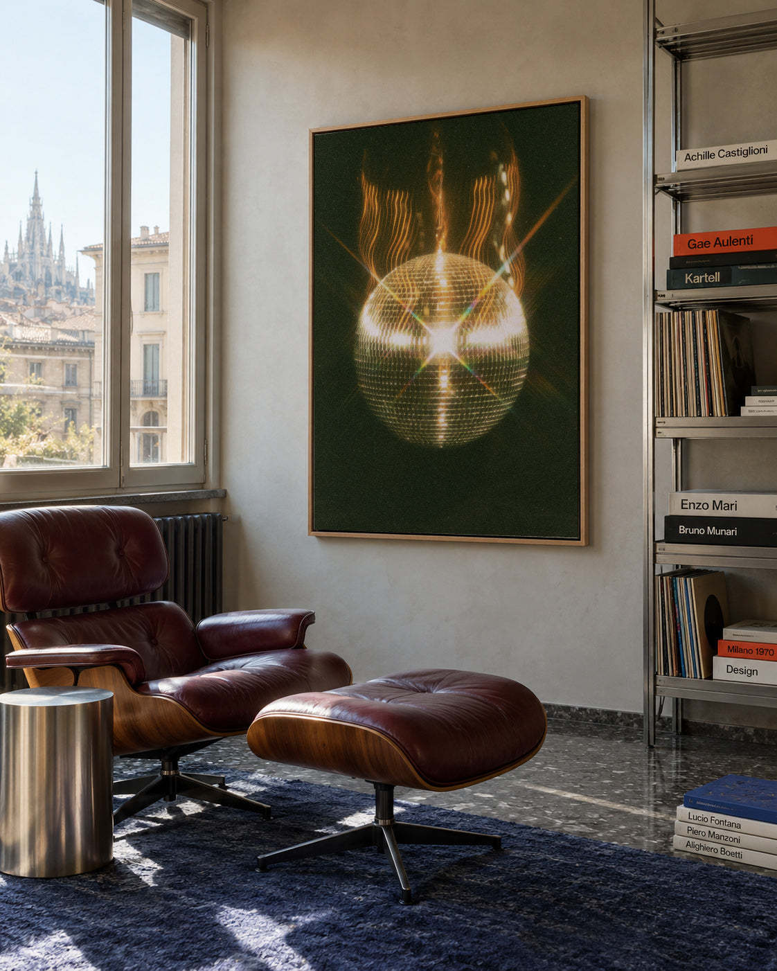 Disco Inferno - Framed canvas in an interior