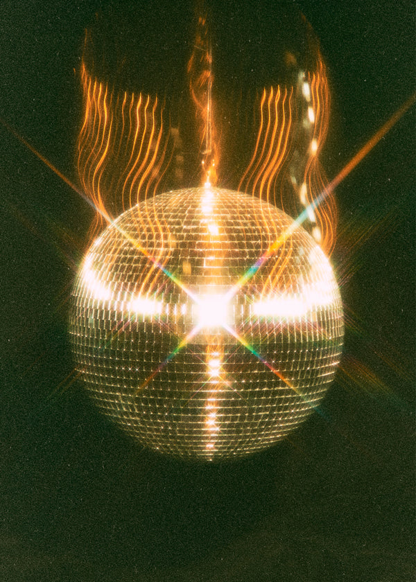 Fotografie zlaté disko koule