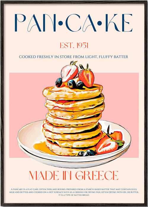 Obraz do kuchyně Pancake ilustrace v retro stylu