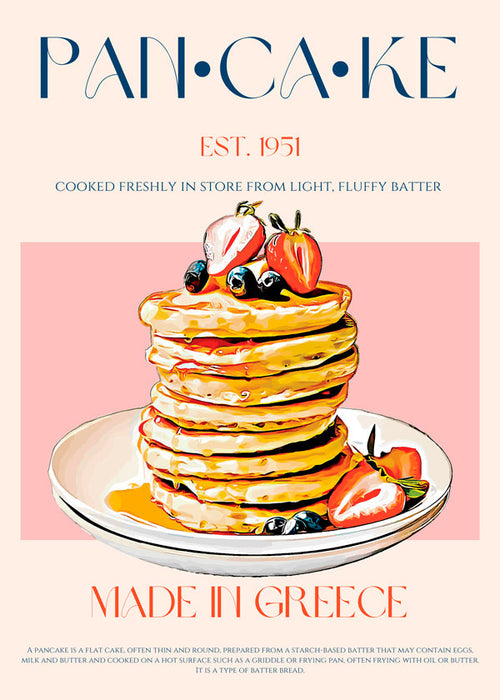 Obraz do kuchyně Pancake ilustrace v retro stylu