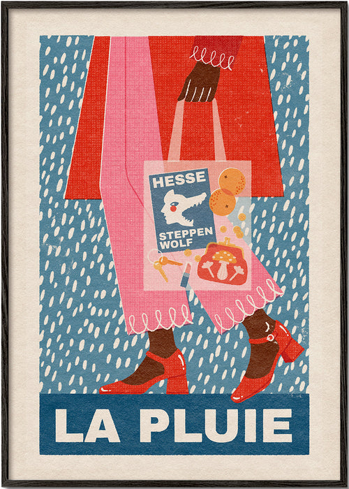 Illustrace La Pluie taška a déšť