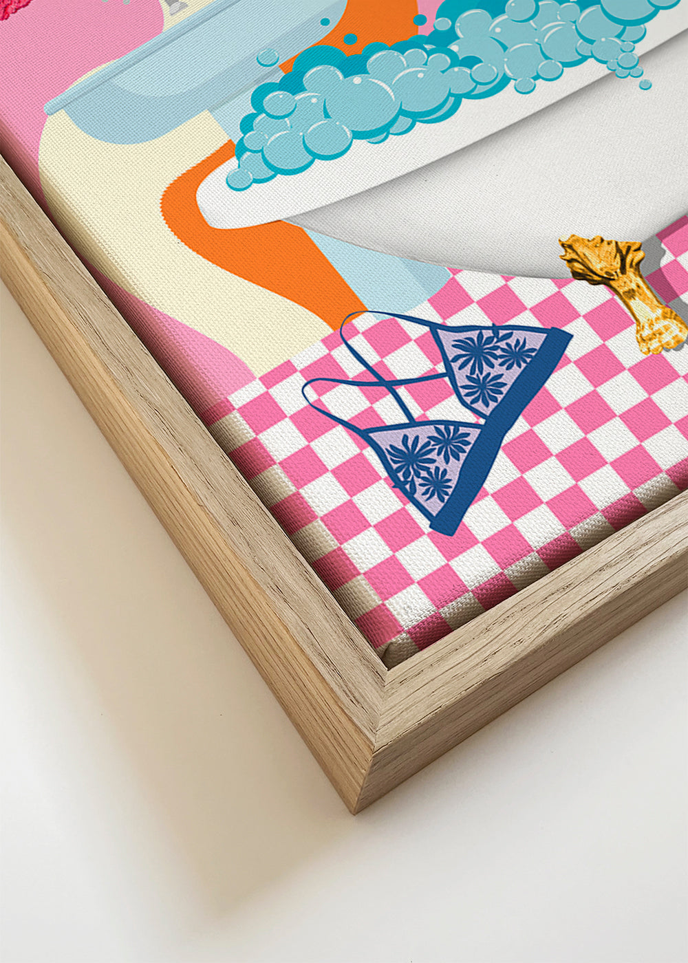 Pop ilustrace s vanou a diskokoulí