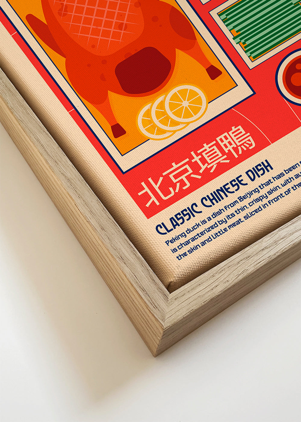 Obraz do kuchyně Peking Duck retro ilustrace