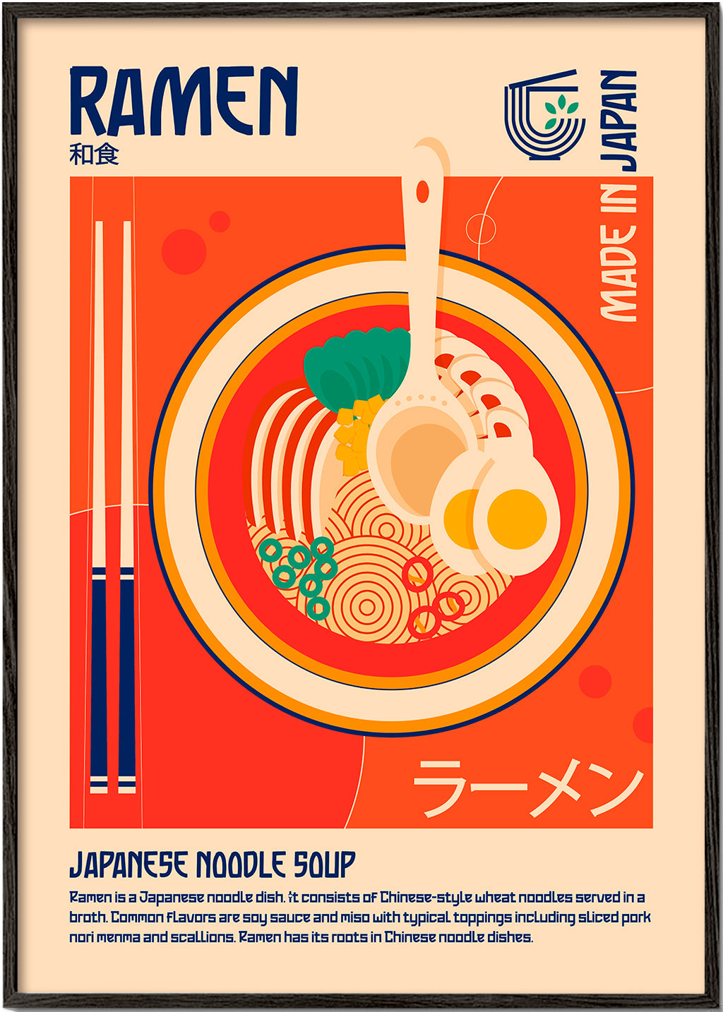 Obraz do kuchyně Ramen japonský plakát