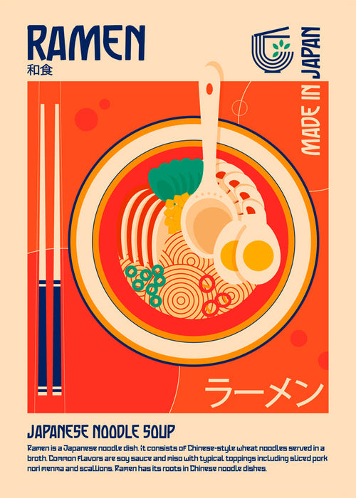 Obraz do kuchyně Ramen japonský plakát