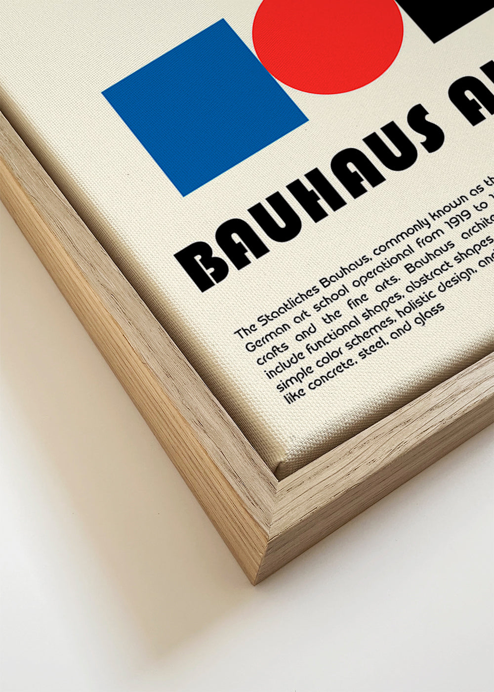 Geometrický plakát Bauhaus se základními tvary