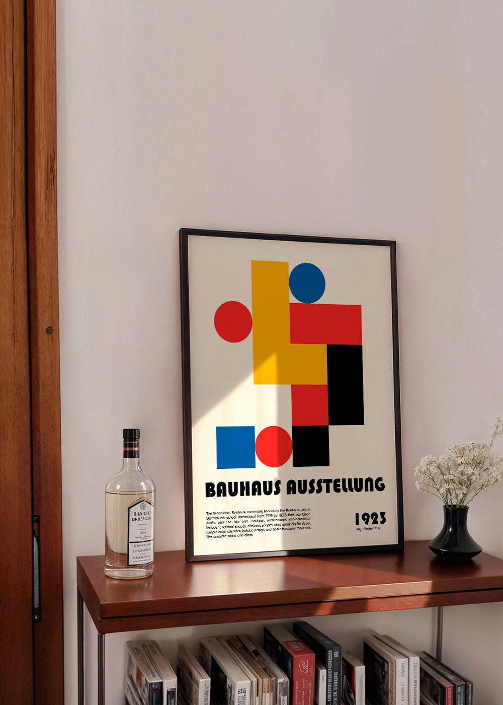 Geometrický plakát Bauhaus se základními tvary