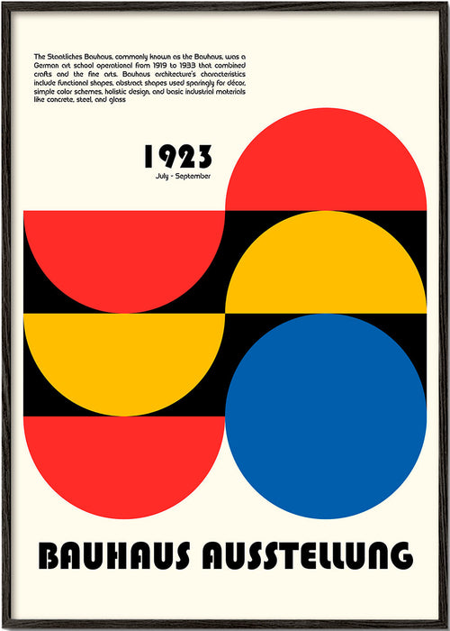 Geometrický plakát Bauhaus 1923 primární tvary