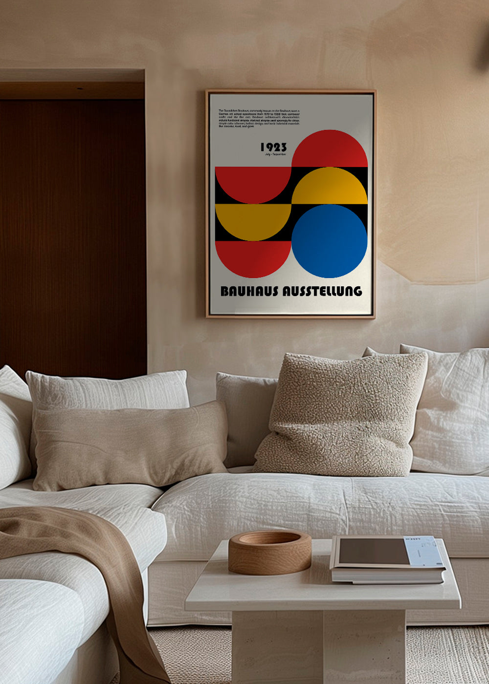 Geometrický plakát Bauhaus 1923 primární tvary