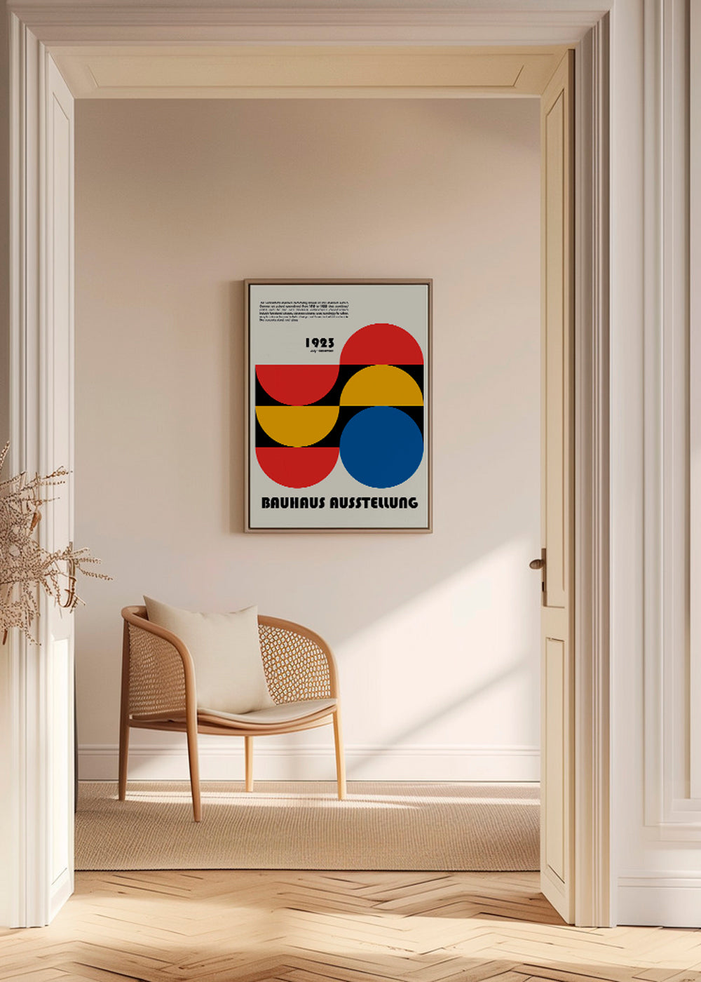 Geometrický plakát Bauhaus 1923 primární tvary