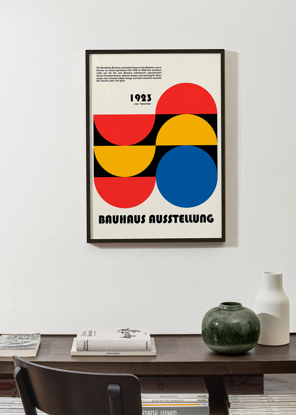 Geometrický plakát Bauhaus 1923 primární tvary