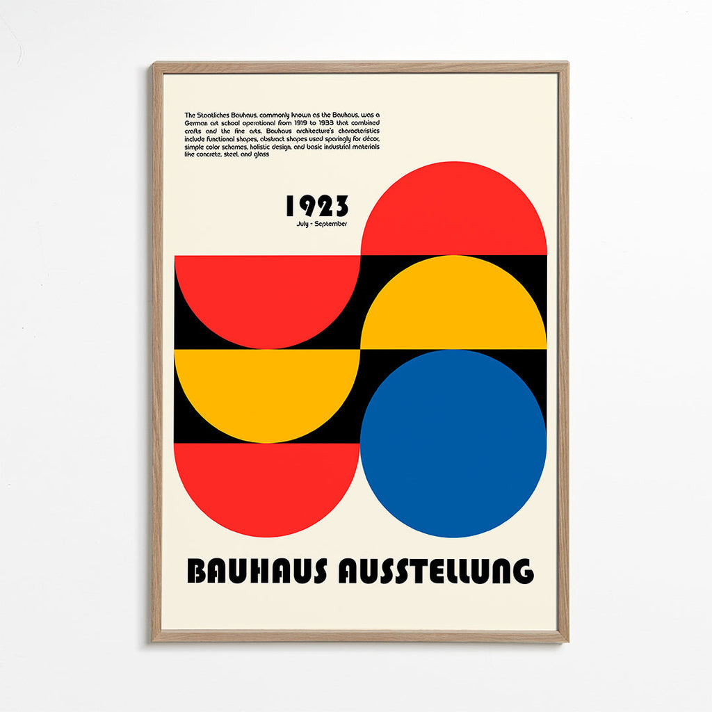 Geometrický plakát Bauhaus 1923 primární tvary