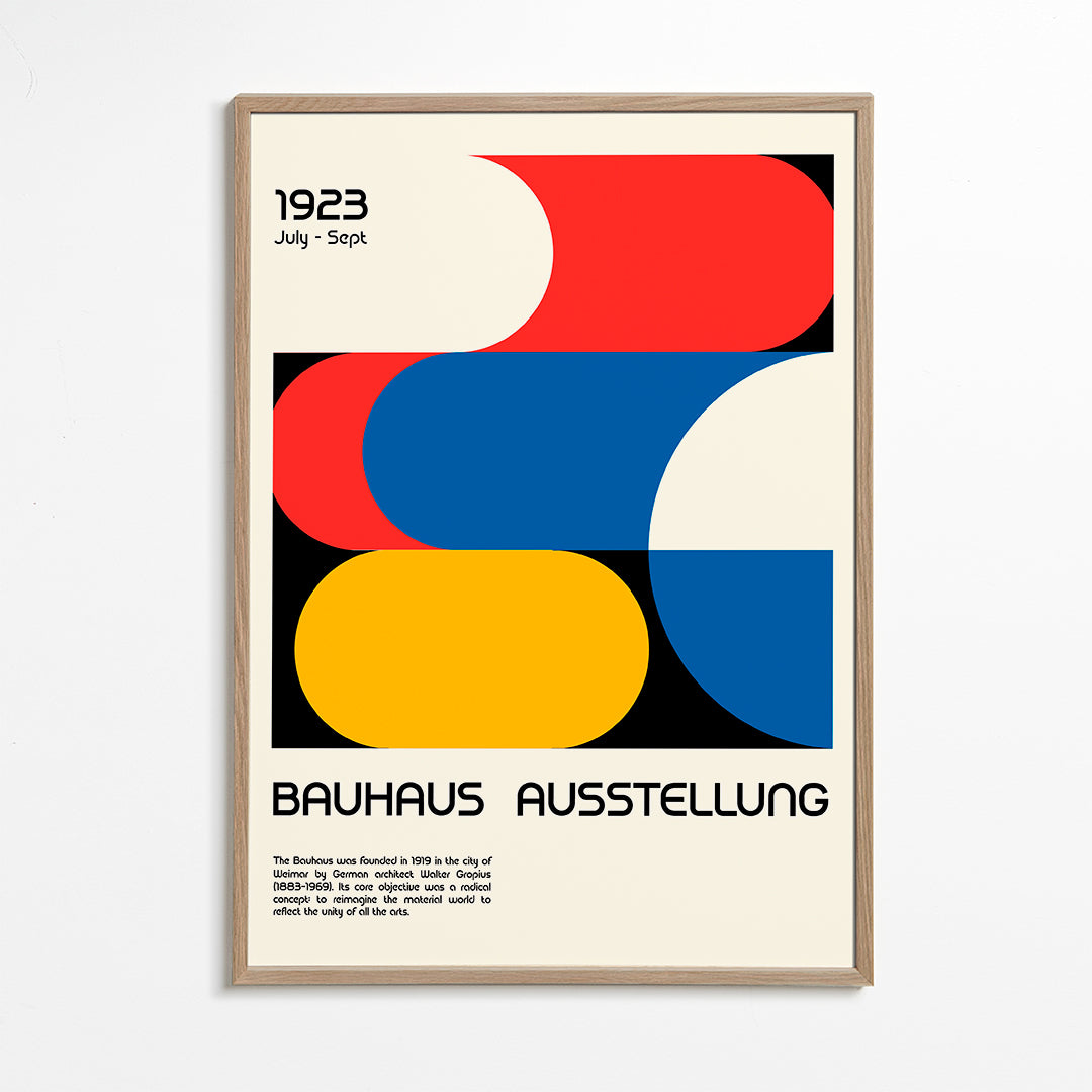 Vintage Bauhaus geometrický plakát 1923