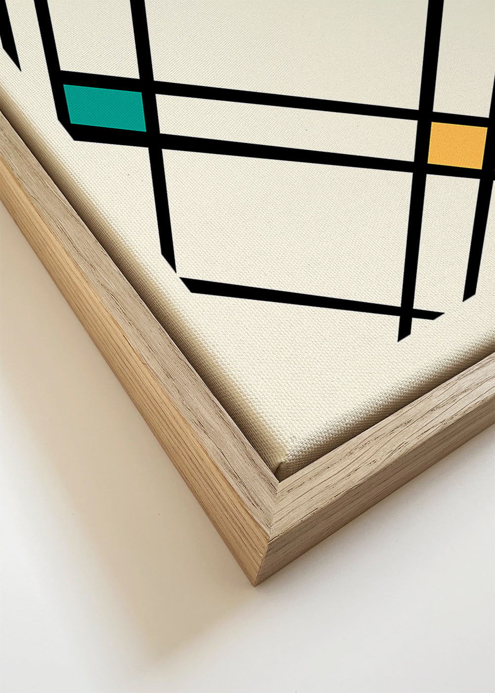 Geometrický plakát Bauhaus 1923 s primárními barvami
