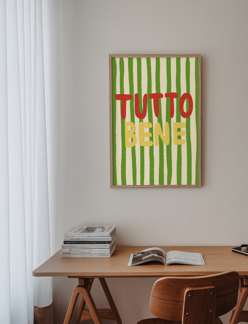 Tutto Bene - Framed poster in an interior