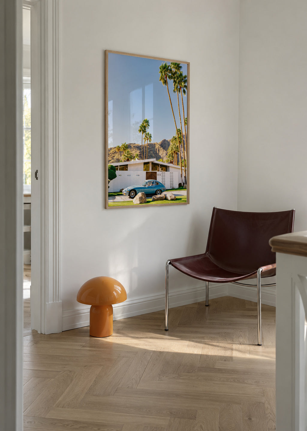 Palm Springs Ride VII - Framed poster in an interior