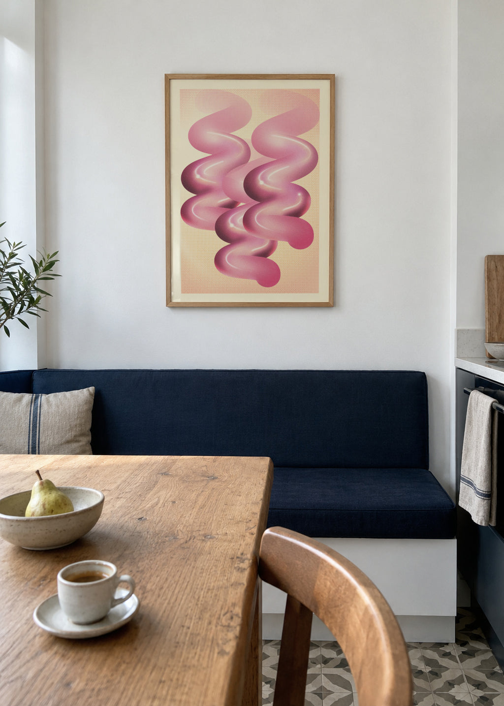 RETRO GRAPHIC NO.1 - Framed poster in an interior