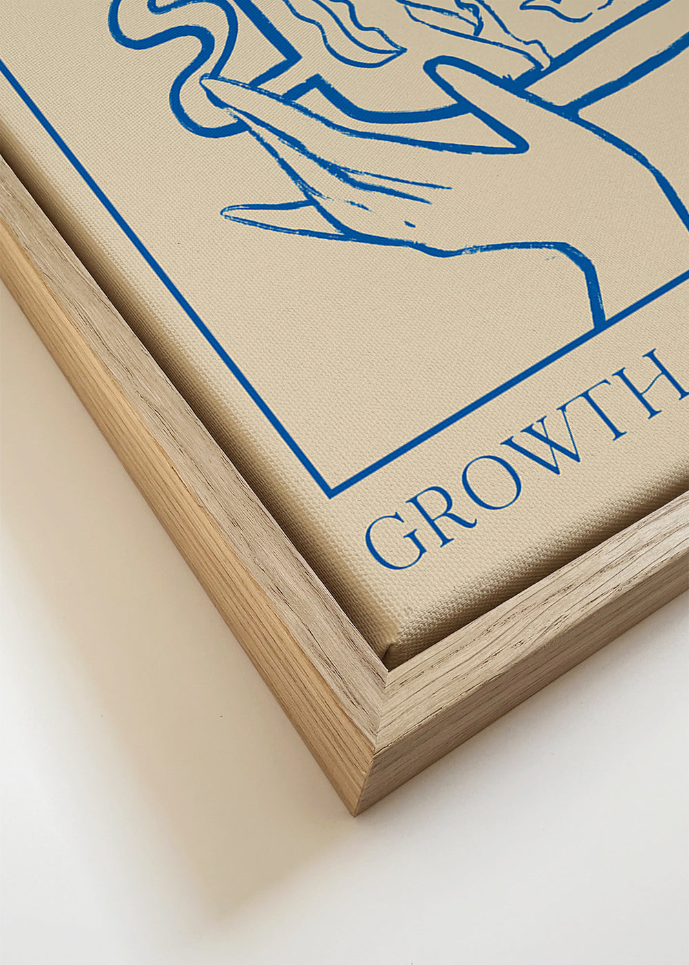 Botanický plakát Growth v modré lince