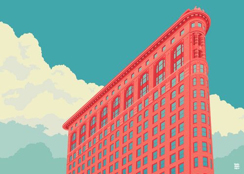 Městské umění Flatiron ilustrace pop