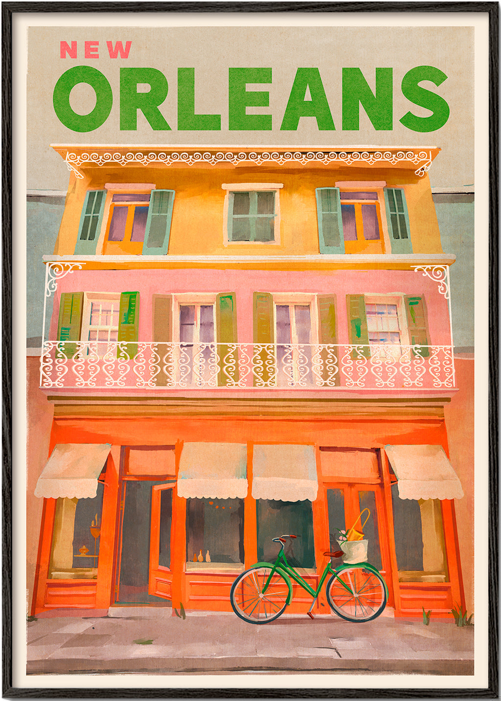 Plakát New Orleans ve vintage stylu
