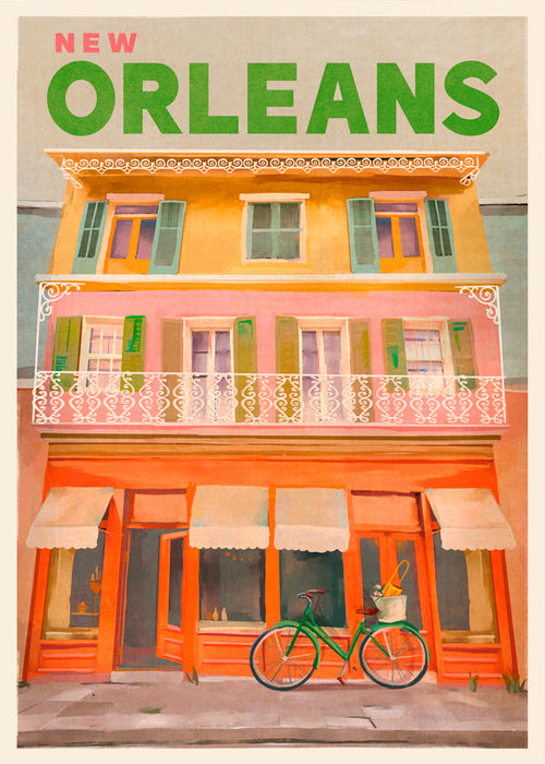 Plakát New Orleans ve vintage stylu