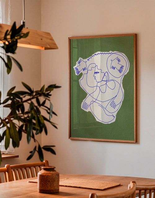 Ilustrace jedním tahem na trhaném papíře