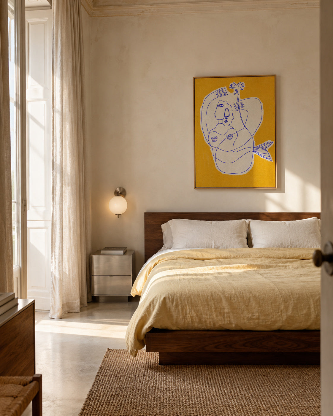 Mermaid - Framed canvas in an interior