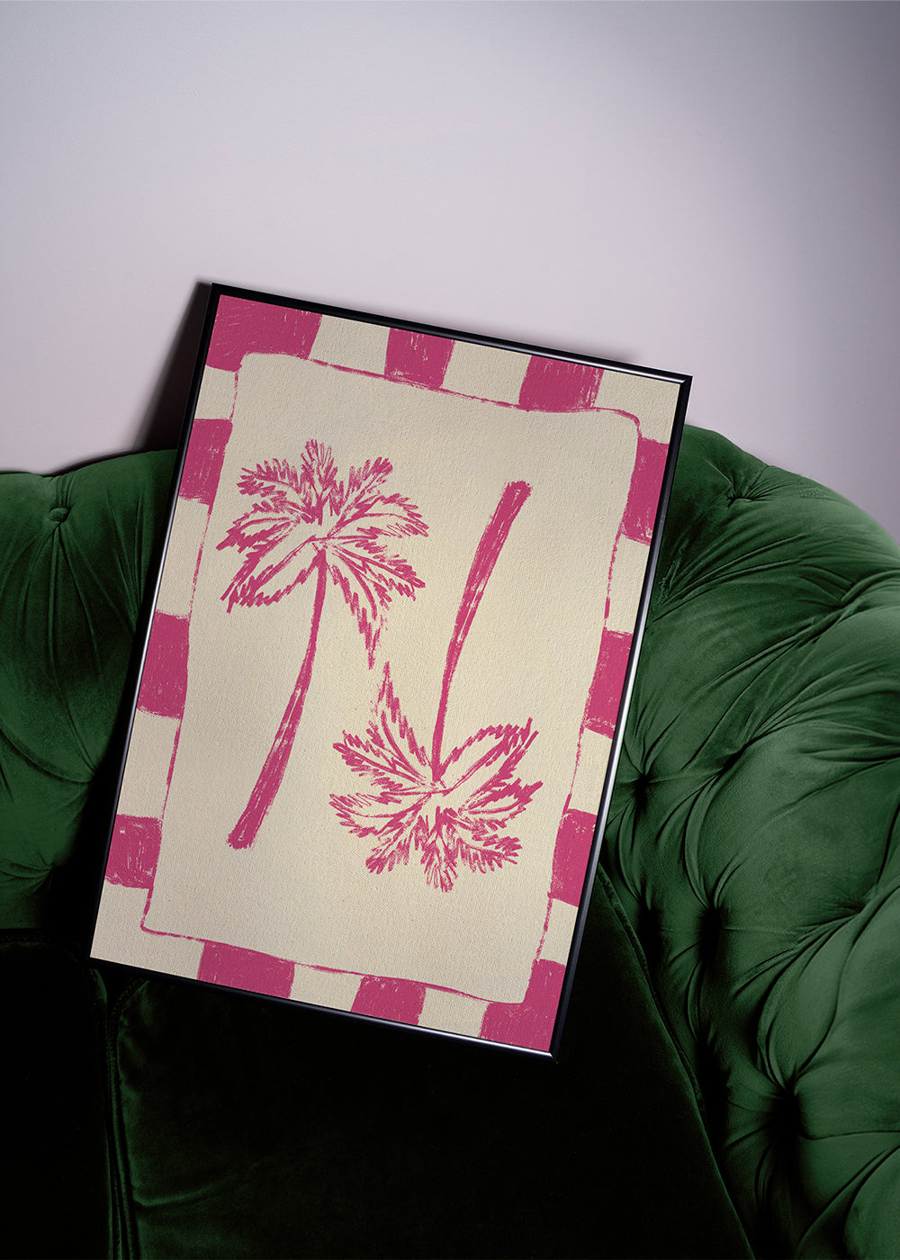 Botanický plakát růžové palmy